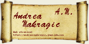Andrea Makragić vizit kartica